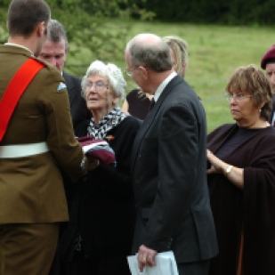 Ivy Nye at the funeral of her husband George Nye, who died aged 88. He was one of the last remaining glider pilots from World War II.